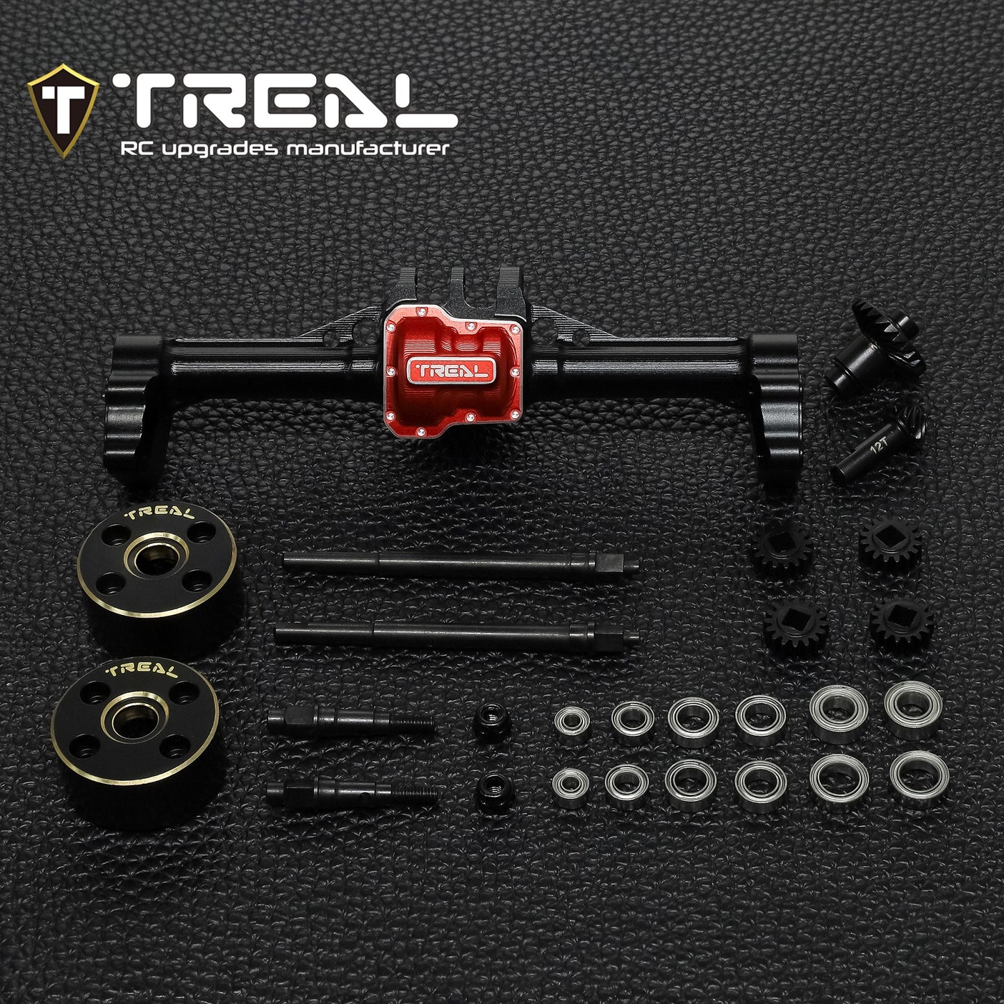 TREAL TRX4M Rear Portal Axles Complete Kit Aluminum 7075 CNC Machined Axle Housing for 1/18 TRX-4M