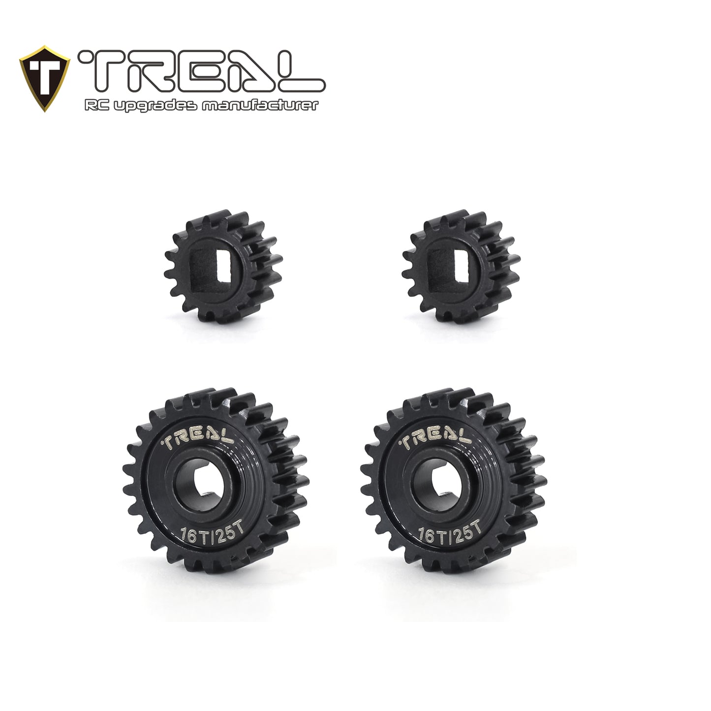 TREAL UTB18 Capra Overdrive Portal Gears 16T/25T Harden Steel Gears Compatible with Axial 1/18 UTB18