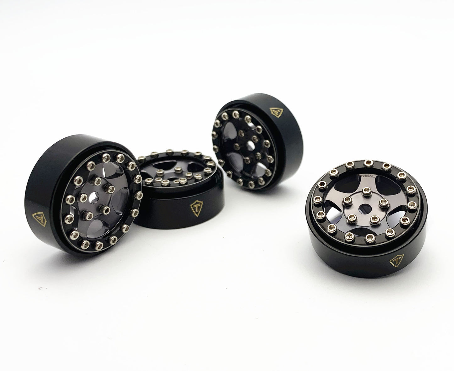Treal 1.0 Beadlock Wheels(4P-Set) for Axial SCX24 with Brass Rings Weighted 22.4g-B Type