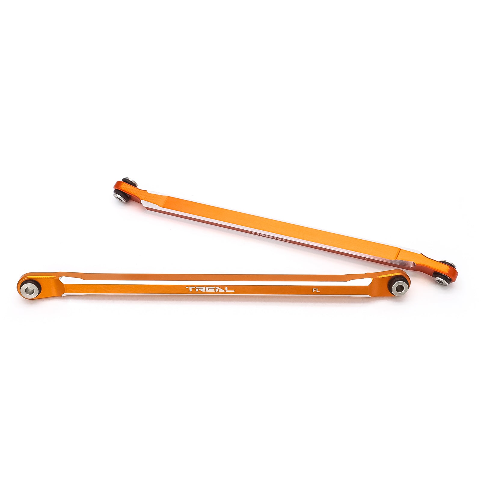 Treal Aluminum 7075 Steering Link Set - Upgrade For Axial RBX10 Ryft RC Truck (Orange)