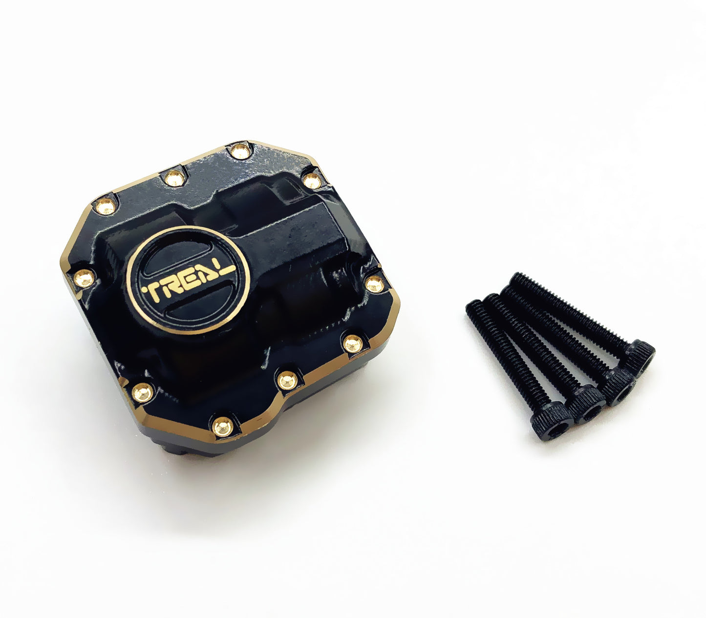 Treal Axial SCX10 II 2 Brass Diff Cover Front Rear 50g for 90046 90047 RC Crawler