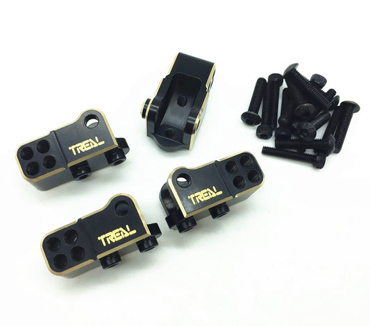 Treal Brass Front and Rear Lower Shock Suspension Link Mounts 4p for Element Enduro RC