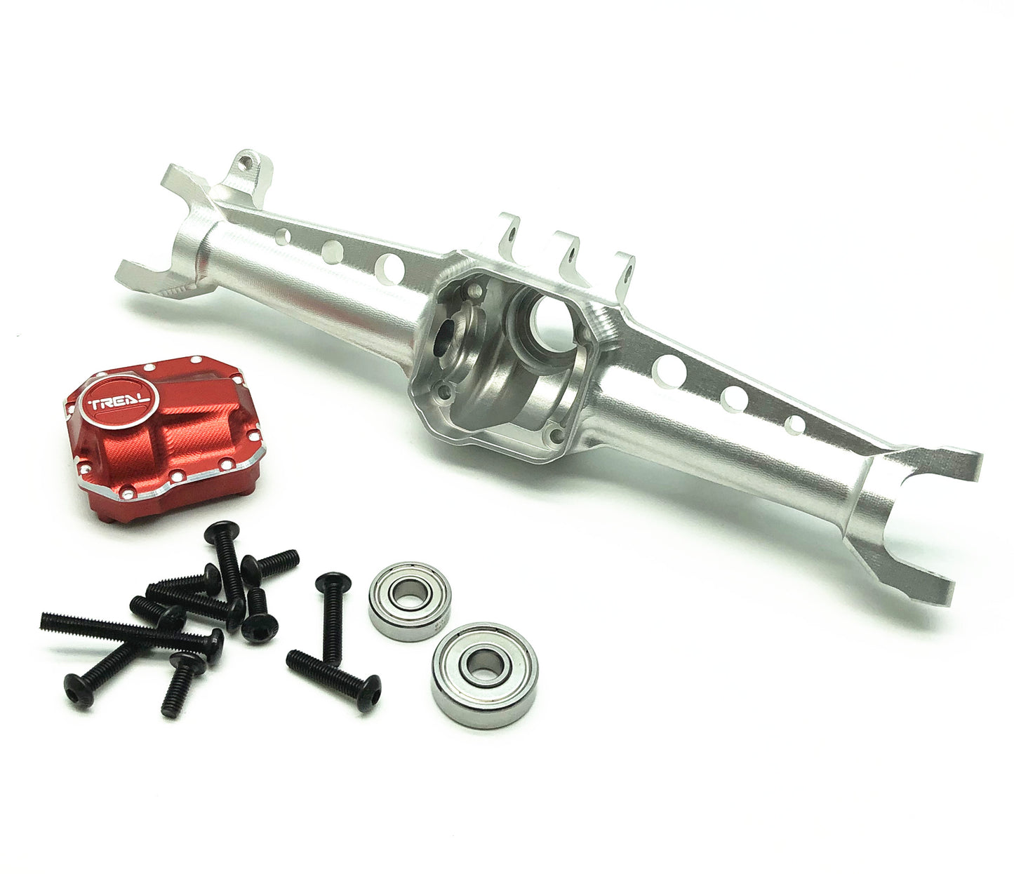 Treal SCX10 II Axles, Aluminum 7075 Metal Front Axle, One Piece CNC Billet Machined Compatible with Axial SCX10 2 AR44