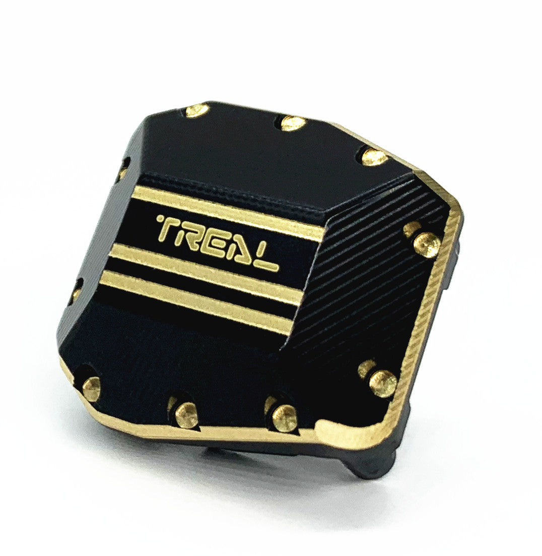 Treal SCX10 III Brass Axle Diff Cover Heavy Weight 55g, fits SCX10 III Ford Bronco Straight Axle