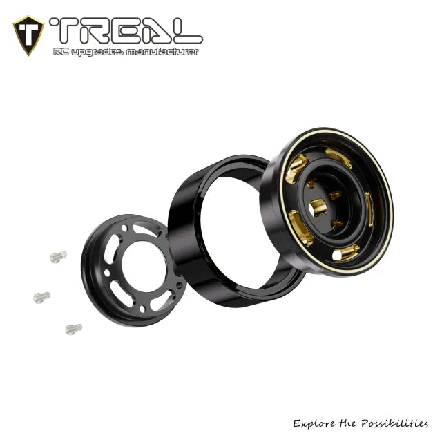 TREAL Brass Beadlock Wheels(4P) for Axial SCX30