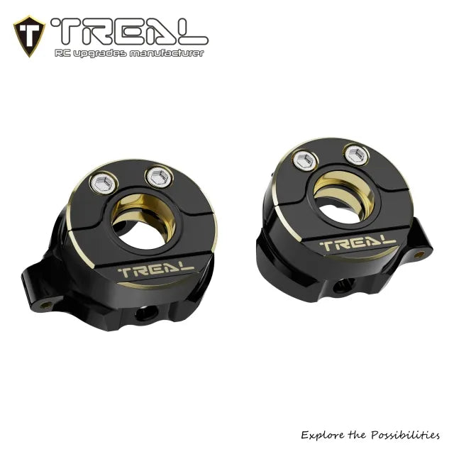 TREAL SCX30 Brass Steering Knuckles Heavy Weight Upgrade Parts for 1/30 SCX-30 Scale Crawler