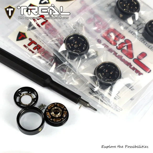 TREAL Brass Beadlock Wheels(4P) for Axial SCX30