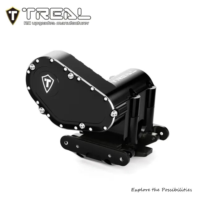TREAL Aluminum 7075 Transmission Case And Skid Plate for Axial SCX30