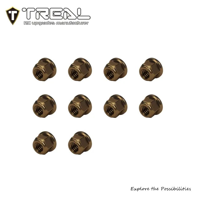 TREAL Aluminum 7075 M2 Nuts (10P) for Axial SCX30