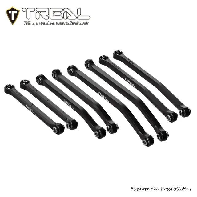 TREAL 7075 Aluminum High Clearance Chassis Links(8P) Set for Axial SCX30