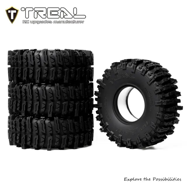 TREAL 1.9 Crawler Tires Tyres 1.9'' Soft and Sticky Tyre f1/10 1/10 RC Crawler(44*120mm)-B X004XTMME7