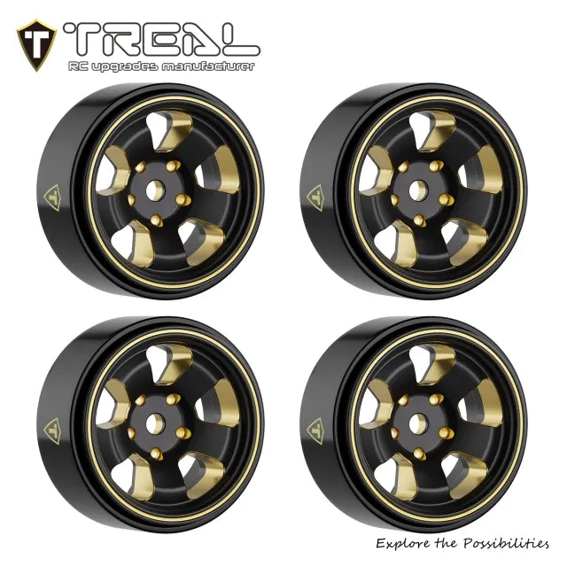 TREAL Brass Beadlock Wheels(4P) 0.7'' Wheel for Axial SCX30-B
