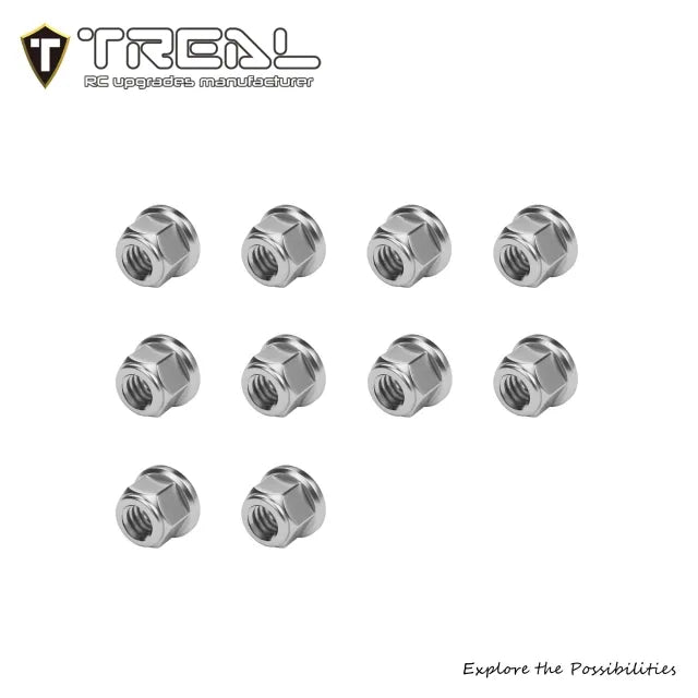 TREAL Stainless Steel M2 Nuts (10P) for Axial SCX30