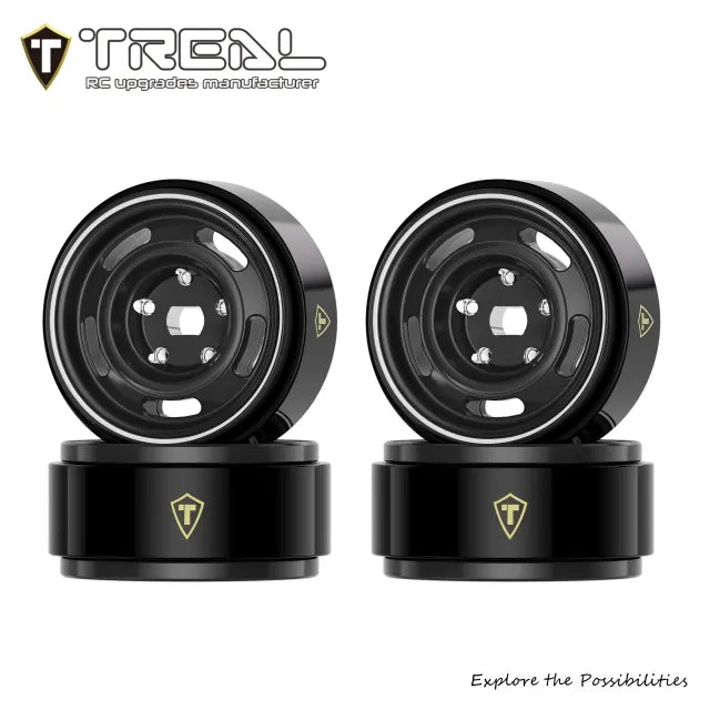TREAL Aluminum Beadlock Wheels (4P) for Axial SCX30