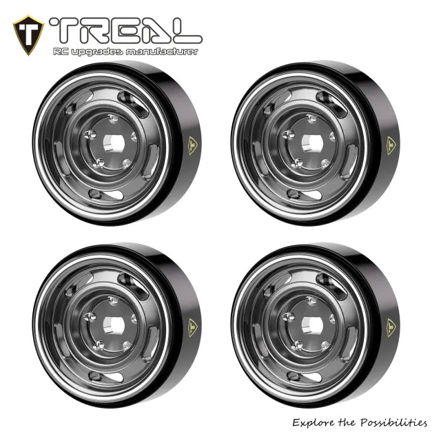 TREAL Aluminum Beadlock Wheels (4P) for Axial SCX30