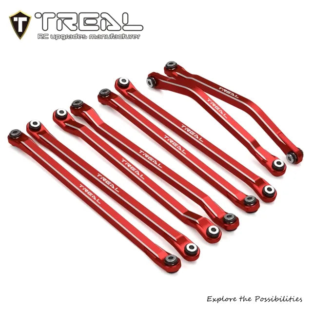 TREAL 7075 Aluminum Suspension Link Set (8pcs) for Axial 1/8 AXP8 Gilamon - Upper & Lower Front Rear Links