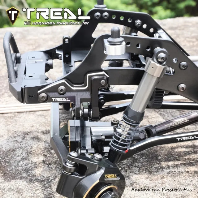 TREAL SCX10 Pro Panhard Chassis Mount Aluminum 7075 CNC Billet Machined Upgrades Parts