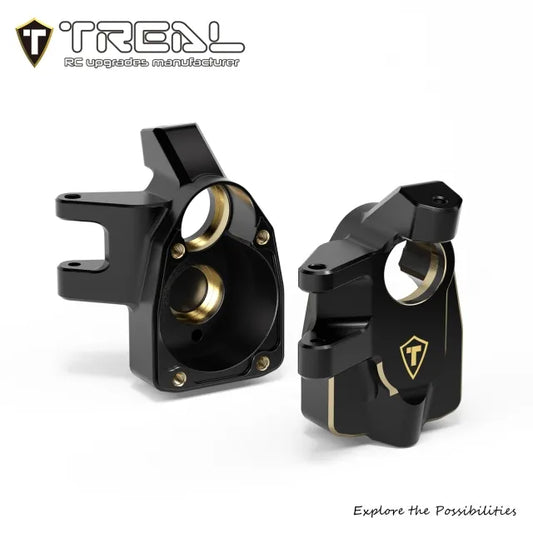 TREAL Brass Front Steering Knuckles Inner Portal Covers for Axial 1/8 AXP8 Gilamon