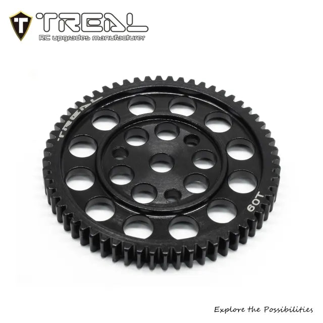 TREAL Harden Steel Spur Gear 60T 32 Pitch Upgrades for 1/10 SCX10 Pro Replacment