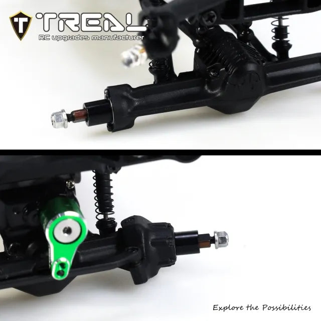 TREAL Harden Steel Extended CVD Driveshafts +5mm for Axial SCX30