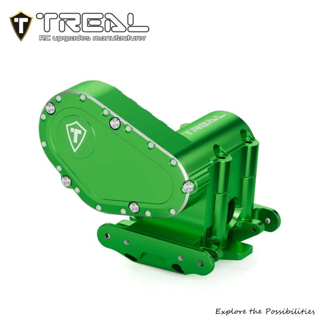 TREAL Aluminum 7075 Transmission Case And Skid Plate for Axial SCX30