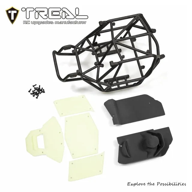 TREAL Nylon Cage with Panels DIY Kit for Axial SCX24 C10 JLU Bronco Base Camp 4Runner Upgrade Parts