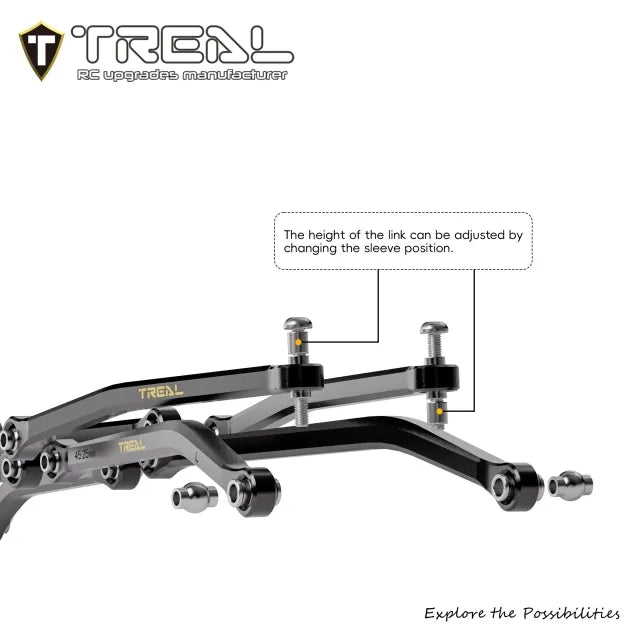 TREAL Brass High Clearance Chassis Links(8P) Set for Axial SCX30