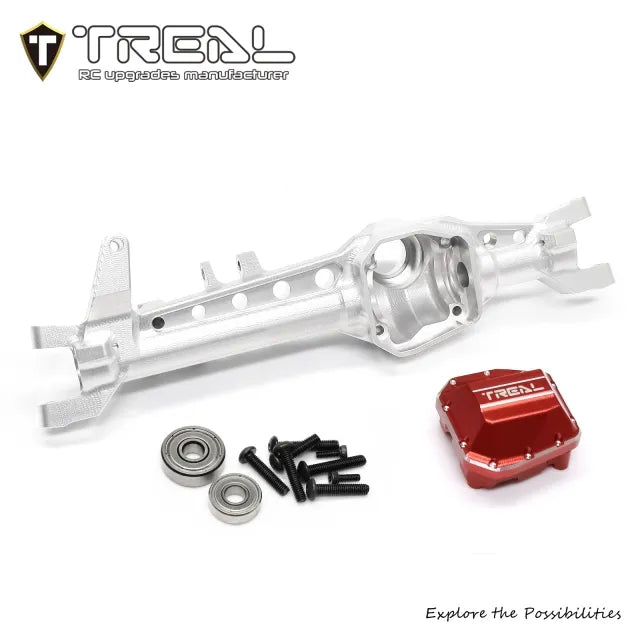 TREAL Aluminum 7075 Straight Front Axle CNC Billet Machined Upgrades for SCX10 III Early Ford Bronco/Jeep CJ-7
