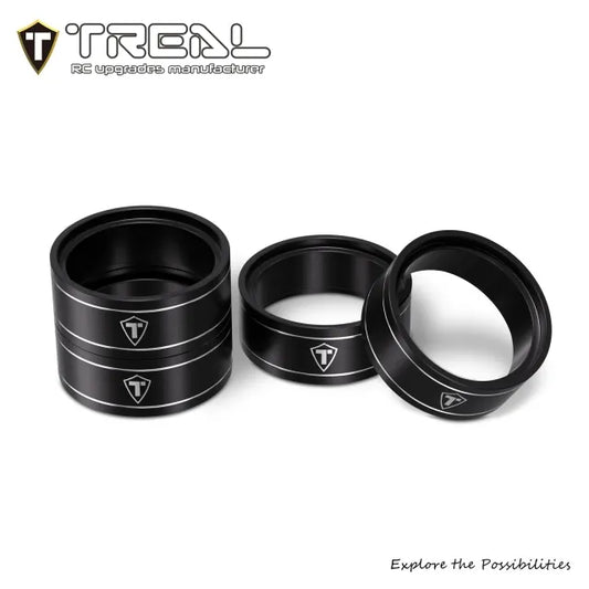 TREAL Aluminum Center Rings (4pcs) 12mm Width for 1.0 Beadlock Wheels (New Version)