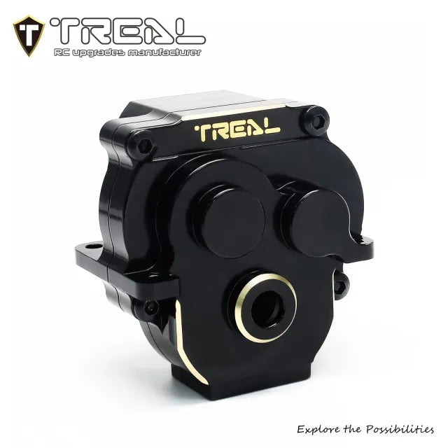 TREAL Brass Transmission Gearbox Set for 1/18 TRX4M Bronco Defender Upgrade Parts Accessories
