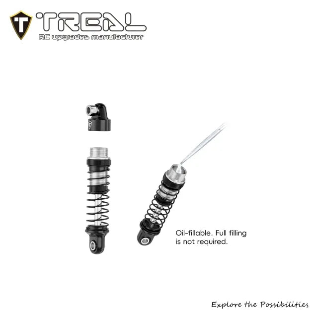 TREAL Aluminum 23mm Oil-fillable Shocks for 1/30 Axial SCX30