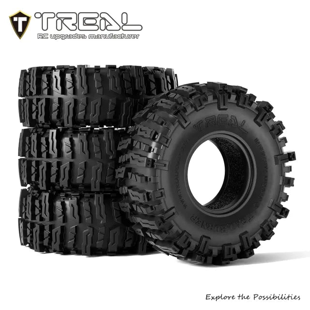 TREAL 1.0 Sticky RC Crawler Tires TrailBurner 62mm (4P) for 1/24 SCX24 FCX24-Type B X0051DZER1