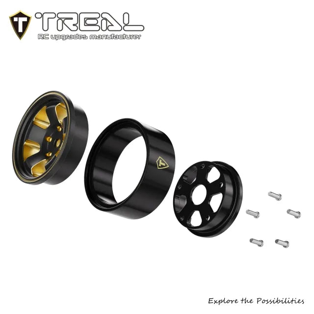 TREAL Brass Beadlock Wheels(4P) 0.7'' Wheel for Axial SCX30-B