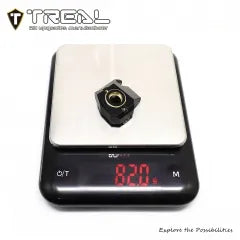 TREAL Brass Front Steering Knuckles for SCX10 III Straight Axle Compatible with SCX10 III Jeep CJ-7/ Early Ford Bronco