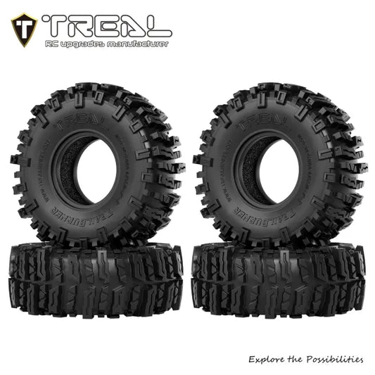 TREAL 1.0 Sticky RC Crawler Tires TrailBurner 62mm (4P) for 1/24 SCX24 FCX24-Type B X0051DZER1