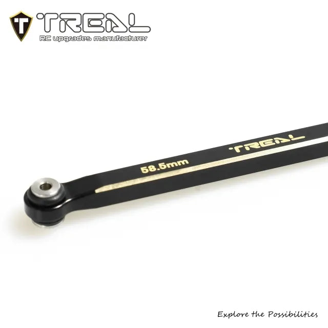 TREAL Brass High Clearance Links(8P) Heavy Weight 37g Chassis Linkages for SCX24 C10 JLU Bronco 4Runner Axial 1/24 RC Crawler Car